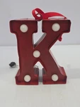 4 Marquis Light Metal Initial K Holiday Christmas Ornament. Fixed Price $7.49.