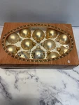 Christmas By Krebs Glass Ornaments Gold Box Of 12. Fixed Price $22.50.