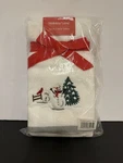 Christmas Holiday Lane Snowman Embroidered 2 Piece White Hand Towel Set. Fixed Price $23.00.