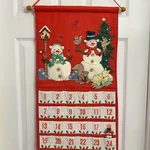 Countdown To Christmas Felt Applique Snowmen Birds Wildlife Advent Calendar. Fixed Price $40.19.