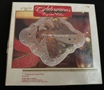 Crystal Clear Industries Celebrations Trumpeting Angel Glass Plate 7". Fixed Price $7.00.