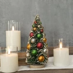 Ragon House Vtg Style Bottlebrush Tree Snow Multi Color Ornaments Christmas 10". Fixed Price $25.90.