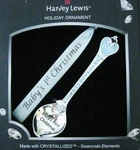 Baby Boys 1ST Christmas Ornament 2010 Spoon First Made Swarovski Harvey Lewis. Fixed Price $15.99.