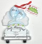 Holly Adler 4.5" Mr. & Mrs. Just Married Christmas Ornament For Personalization. Fixed Price $13.99.