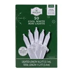 New 50-COUNT Led Mini Christmas String Lights, Cool White, 10.2'. Fixed Price $15.95.