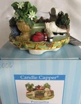 Old Virginia Candle Co Capper Poinsettia Snowman Jar Stopper Christmas New Box. Fixed Price $8.99.