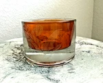 Tommy Bahama Etched Art Glass Tea Light/votive Candle Holder Tropical Orange. Fixed Price $15.00.