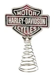 Harley-davidson Holiday Plaid Bar & Shield Logo Christmas Tree Topper, Silver. Fixed Price $45.00.
