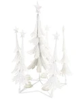 Melrose 21" White Silver Glitter Christmas Tree Tea Light Candle Centerpiece. Fixed Price $100.49.