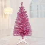 Juegoal Pre-lit Artificial Christmas Tree, Lighted Tinsel 4FT, Pink. Fixed Price $42.99.