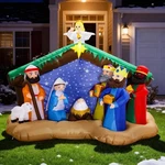 8 Ft Christmas Inflatables Nativity Scene Outdoor Decorations, Blow.... Fixed Price $128.78.