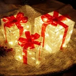Lulu Home Christmas Lighted Boxes, Set Of 3 60 Led Up Decor Outdoor, Li.... Fixed Price $35.76.