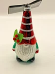 New Robert Stanley 5" Glass Gnome Holly Berry Striped Hat Ornament Ships Free. Fixed Price $12.95.