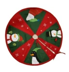 St. Nicholas Square Christmas Tree Skirt Red Green Snowman 48" Round Kohls. Fixed Price $12.99.