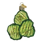 Old World Christmas Ornaments: Pickle Chips Glass Blown For Christm.... Fixed Price $15.94.