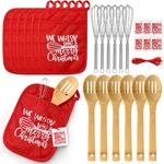 6 Sets Christmas Pot Holder With Pocket, Kitchen Gift Includes .... Fixed Price $29.60.
