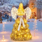 5FT Lighted Christmas Angel, Outdoor Xmas Decoration With 150 Led Lights, Pre.... Fixed Price $78.17.