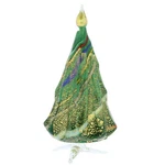 Glass Of Venice Murano Christmas Tree Standing Sculpture - Green Gold.. Fixed Price $89.95.