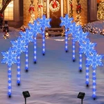 Snowflake Solar Christmas Pathway Lights, Set Of Led Outdoor 10PCS Blue. Fixed Price $99.99.