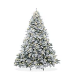 Open Box 4.5FT Pre-lit Snow-flocked Pine Artificial Holiday Christmas Tree. Fixed Price $43.99.