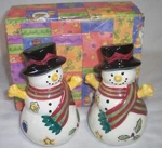 Sango Sweet Shoppe Christmas: Snowman Salt & Pepper Shakers: Mib: Nr. Fixed Price $6.29.