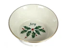 Lenox Dimension Holiday Joy Holly Berries Round Candy Dish Gold Trim 4.5". Fixed Price $15.04.