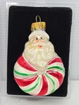 Vtg Santas Workbench Christmas Ornament Hand Crafted Glass Claus W/ Box. Fixed Price $17.99.