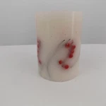 Red Berry Embedded Flameless Led Candle Unbranded From Michaels 4" Tall Holiday. Fixed Price $15.00.
