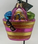 Old World Christmas Beach Bag Glass Ornament 2019- New W/ Tag. Fixed Price $18.99.