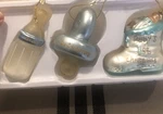 Vintage Glass Blown Baby Boy Christmas Ornaments Blue Set Of 3 Paci Bottle Sock. Fixed Price $30.00.