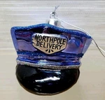 2020 Blue Police Hat Northpole Delivery Blown Mercury Glass Christmas Ornament. Fixed Price $8.40.