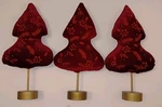 3PC Target Wondershop Red Velvet Stuffed Christmas Tree Decoration Set 13.5 In. Fixed Price $14.99.