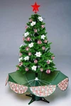 6FT Musical Snowing Christmas Tree W/led Lights Indoor Holiday Decorations. Fixed Price $198.00.