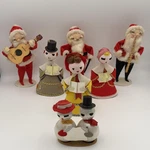 Vintage Christmas Japan Music Band Santas Carolers Snowmen Figurine Set 7 Decor. Fixed Price $124.99.