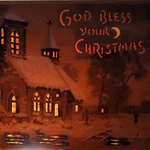 C.1910 Christmas Postcard Hold To Light Htl Church Stained Glass Crescent Moon. Fixed Price $89.99.