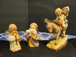 Fontanini Nitivity Angel W/dog, W/sheep. Girl Donkey 7 3/8". Fixed Price $74.25.