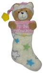 My First Christmas 2018 Teddy Bear Stocking Pink Stars Plush Dandee Baby's 1ST. Fixed Price $19.24.