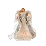 Kurt Adler Ul 10-LIGHT Christmas Angel Treetop, Silver And Grey, 14". Fixed Price $49.03.
