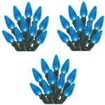 (3) Ea Holiday Wonderland 47879-88A 70 Count C6 Blue Led Christmas Light Sets. Fixed Price $61.90.