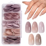 Medium Nail Tips Oval Shape 5 Natural Colors 4 In 1 False Set Press.... Fixed Price $22.25.