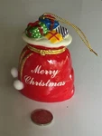 Improvements Porcelain Christmas Tree Ornament Santa Bag Of Gifts. Fixed Price $25.00.