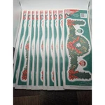 (10) 2003 Vtg Stick Arounds Wreath Christmas Paper Magic Group Window Clings. Fixed Price $12.00.