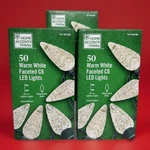 Home Accents Holiday 50 Warm White Faceted C6 Led Lights 16 4 **lot Of 3**. Fixed Price $28.48.