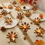 Forup Metal Turkey Candle Holders, Set Of 12 Thanksgiving Home Decor With Tea.... Fixed Price $35.19.