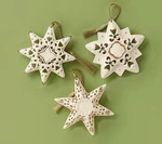 Lenox Pierced Star With Gem Stones Set Of 3 Ornaments - New In Box. Fixed Price $35.52.