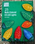 Home Accent Holiday 25 Multicolored C9 Led Faceted Crystal Lights Christmas. Fixed Price $10.00.