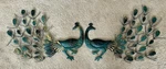 Pair Mcm Peacock Wall Art Sculpture Turquoise Gold 21 X 17. Fixed Price $65.00.