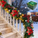 9FT Christmas Garland With 100 Lights Battery Operated,artificial Prelit Garl.... Fixed Price $70.71.