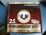 Holiday Bright Lights 9761057, 25 Ind/out Multi Ceramic C9 Incandescent Bulbs Fs. Fixed Price $18.00.