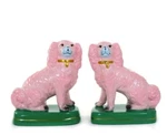 Cody Foster Staffordshire Ceramic Dogs, Pale Pink- Set Of 2!. Fixed Price $320.00.